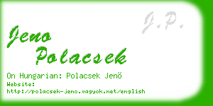 jeno polacsek business card